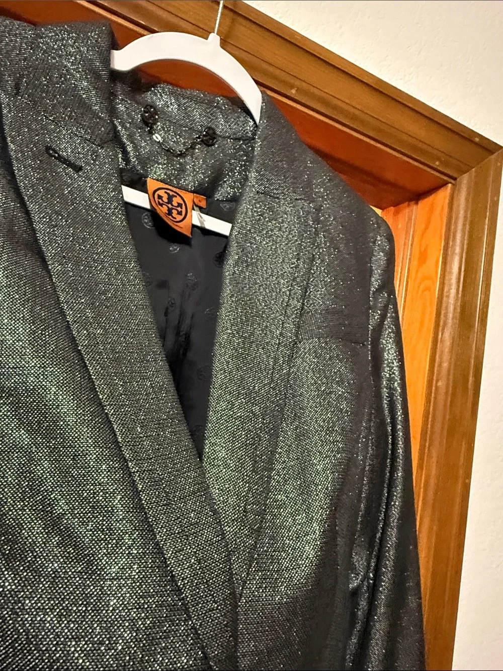 WOW POSHMARK - Authentic Tory Burch NWOT Sparkling Silver Black Blazer